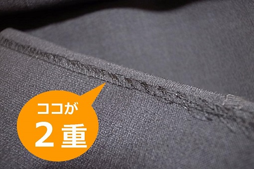 頑丈な2重縫い